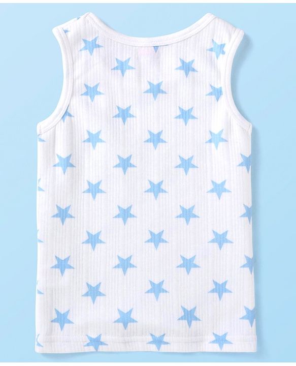 Babyhug Full Sleeves Vest Pullover & Bottom Thermal Wear Combo Star Print Pack Of 3 - White