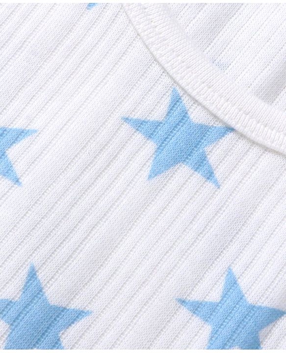 Babyhug Full Sleeves Vest Pullover & Bottom Thermal Wear Combo Star Print Pack Of 3 - White