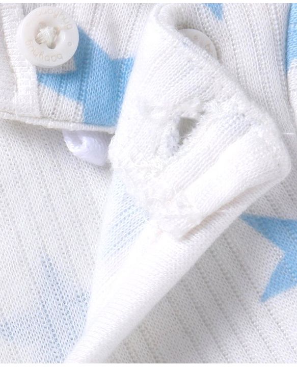 Babyhug Full Sleeves Vest Pullover & Bottom Thermal Wear Combo Star Print Pack Of 3 - White