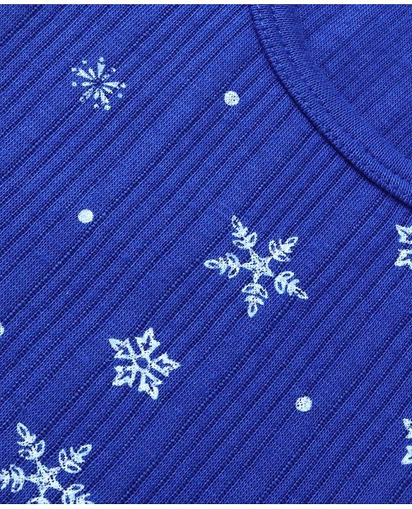 Babyhug Full Sleeves Vest Pullover & Bottom Thermal Wear Combo Star Print Pack Of 3 - Blue