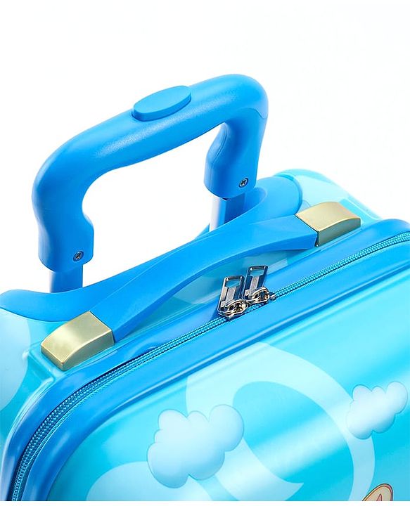 Babyhug Kid's Small 1 Day Trip Trolley Bag Tiger Print Blue -18 Inches| Shock Resistant| Telescopic Handle| Water Resistant| Easy Zipper Closure| Durable Swivel Wheels