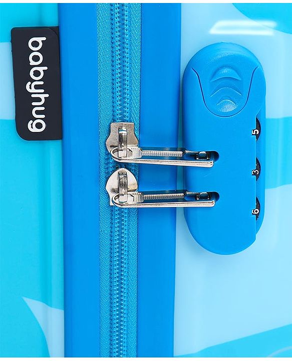 Babyhug Kid's Small 1 Day Trip Trolley Bag Loin Print Blue -20 Inches