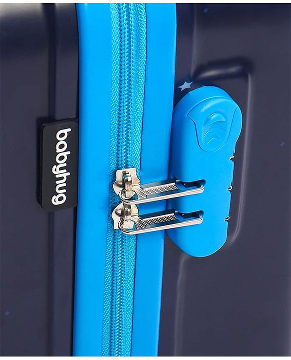 Babyhug Kid's Small 1 Day Trip Trolley Bag Loin Print Blue -20 Inches