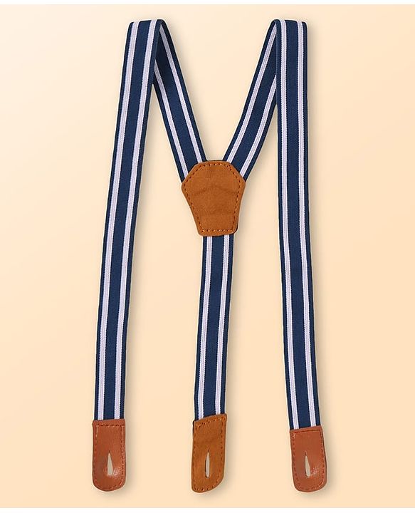 Babyhug Single Jersey Knit Full Sleeves Animal Printed Shirt & Trouser Set with Suspender - Blue