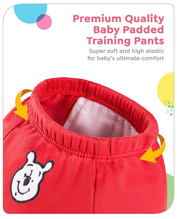 Babyhug Disney Mickey Mouse Print Training Pant Pack of 3 (suitalble for age group 2-3 years)- Red