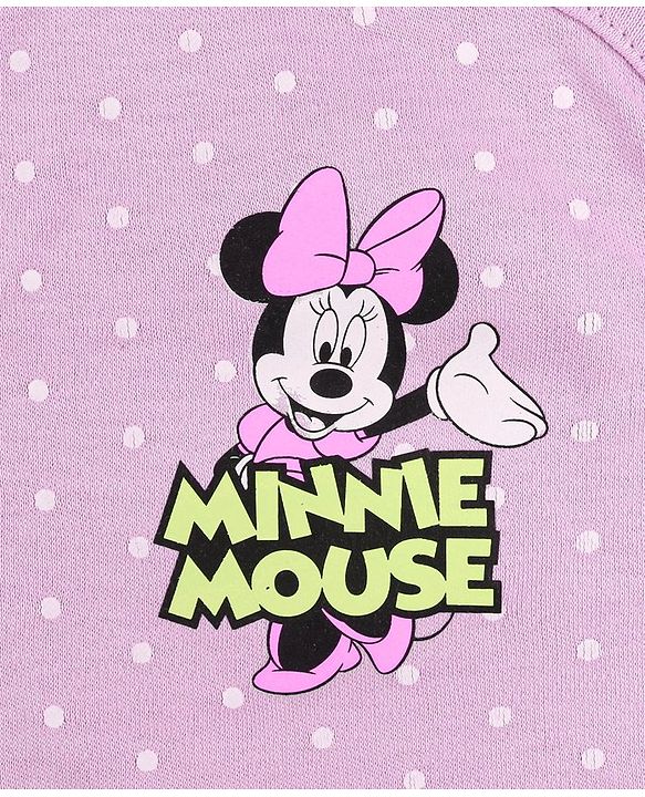 Babyhug Disney Interlock Knit Hand & Face Towel  With Minnie Mouse Graphics Pack of 3 L 30 x B 30 cm - Multicolor