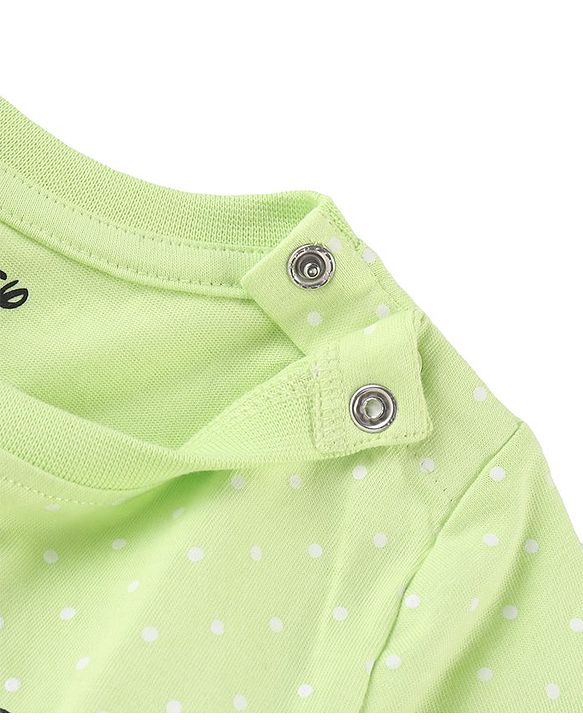 Babyhug Disney Single Jersey Knit Full Sleeves Night Suit With Minnie Mouse Graphic - Green