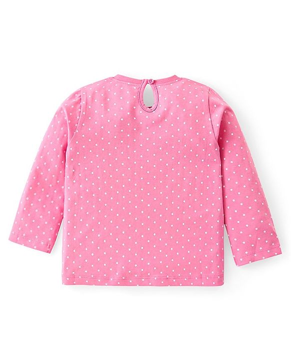 Babyhug Disney Single Jersey Knit Full Sleeves Top with Mickey Mouse Print Pack of 3 - Pink & Green