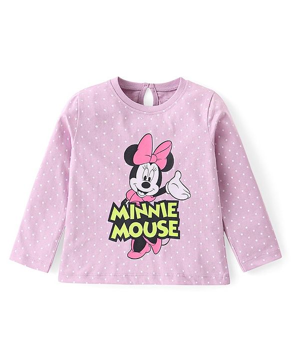Babyhug Disney Single Jersey Knit Full Sleeves Top with Mickey Mouse Print Pack of 3 - Pink & Green