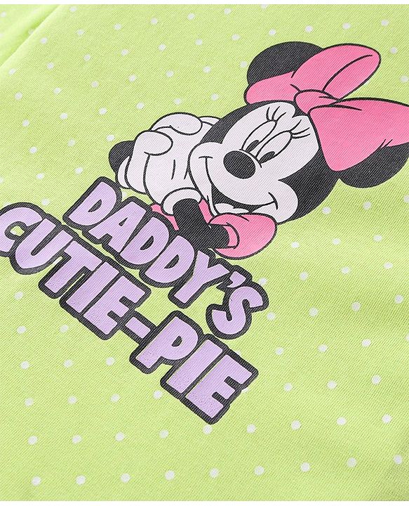 Babyhug Disney Single Jersey Knit Full Sleeves Top with Mickey Mouse Print Pack of 3 - Pink & Green