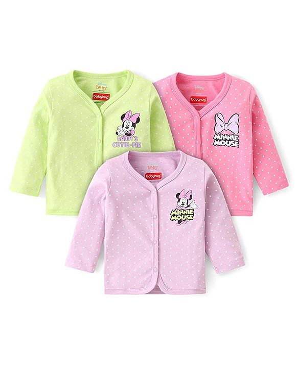 Babyhug Disney Interlock Full Sleeves Jhablas with Minnie Mouse ...
