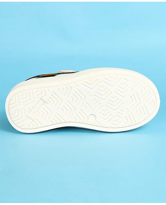 Pine Kids Velcro Closure Casual Shoes - White & Blue