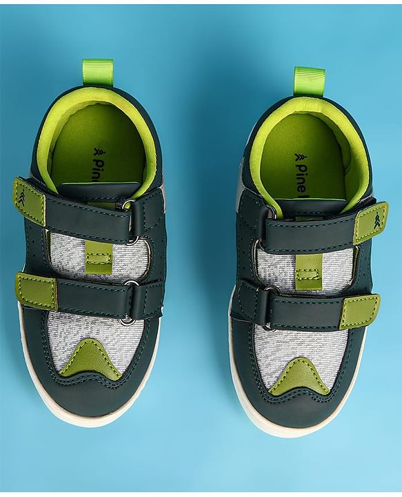 Pine Kids Velcro Closure Casual Shoes - Green