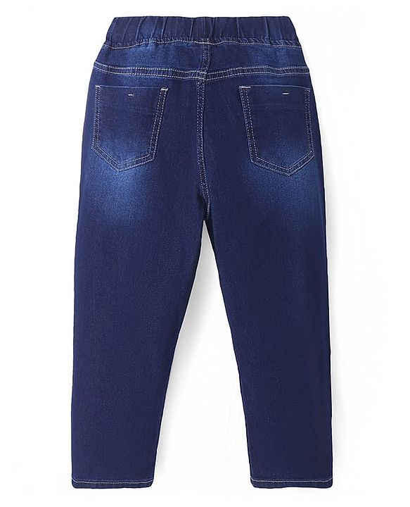Pine Kids Denim Full Length Solid Jeans - Dark Blue