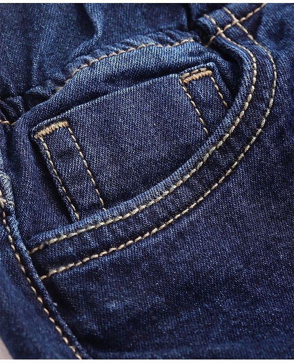 Pine Kids Denim Full Length Solid Jeans - Dark Blue