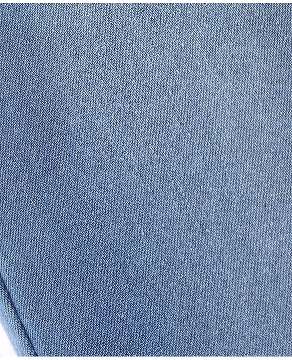 Pine Kids Woven Full Length Solid Denim Jeans - Light Blue