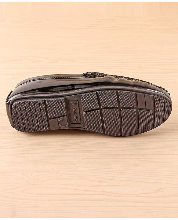 Pine Kids Slip On Party Wear Shoes with Applique - Black
