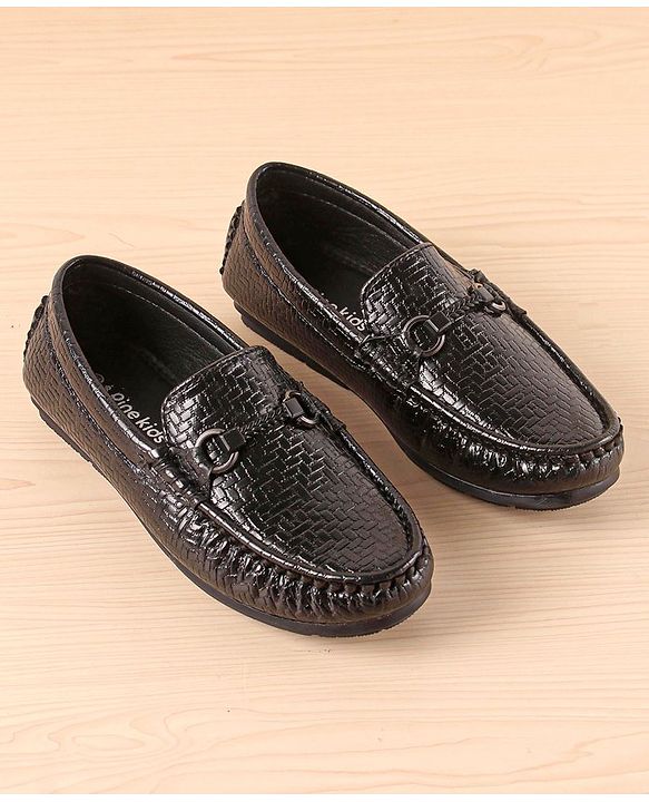 Pine Kids Slip On  Loafer Shoes -  Black