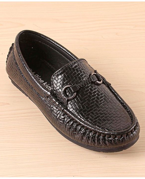 Pine Kids Slip On  Loafer Shoes -  Black