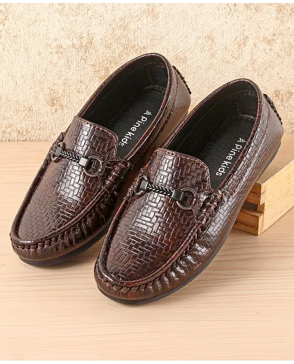 Buy Pine Kids Slip On Loafer Shoes Brown for Boys (11-12Years