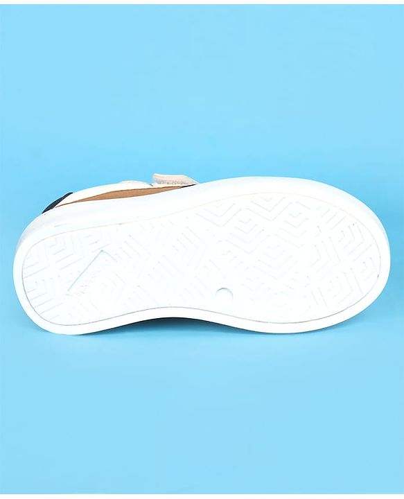 Pine Kids Velcro Closer Casual Shoes - White & Navy Blue