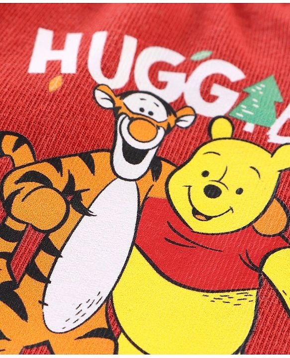 Babyhug 100% Cotton Knit Caps With Stripes & Animal Print Pack Of 2 - Red & Navy