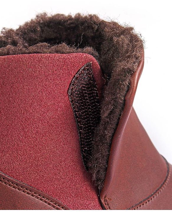 Pine Kids Slip On Winter Boots With Zipper Closure - Brown