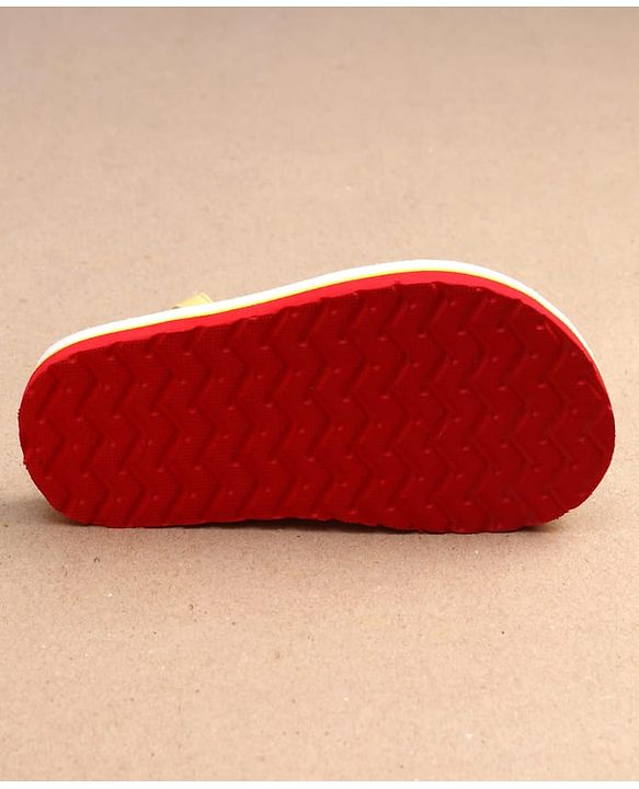 Cute Walk by Babyhug Cupcake Print Flip Flops With Back Strap -White