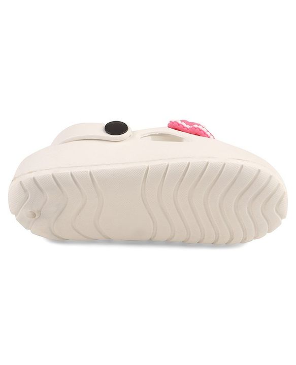 Cute Walk by Babyhug Clogs With Bow Applique - White