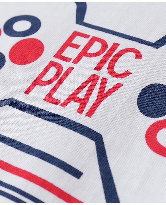 Pine Kids Cotton Woven Full Sleeves Checkered Shirt with Text Printed T-Shirt - Blue & Red