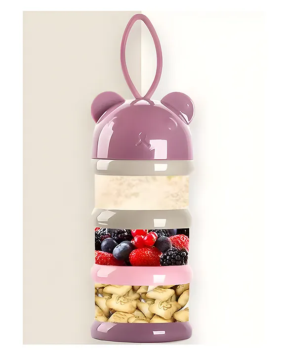 Cozy Vibes Cute Portable Travel Container Layers Infant Formula