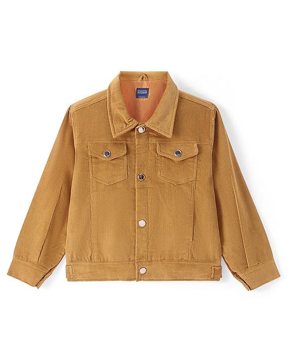 Pine Kids  Cotton Woven Full Sleeves    Jacket - Mustard