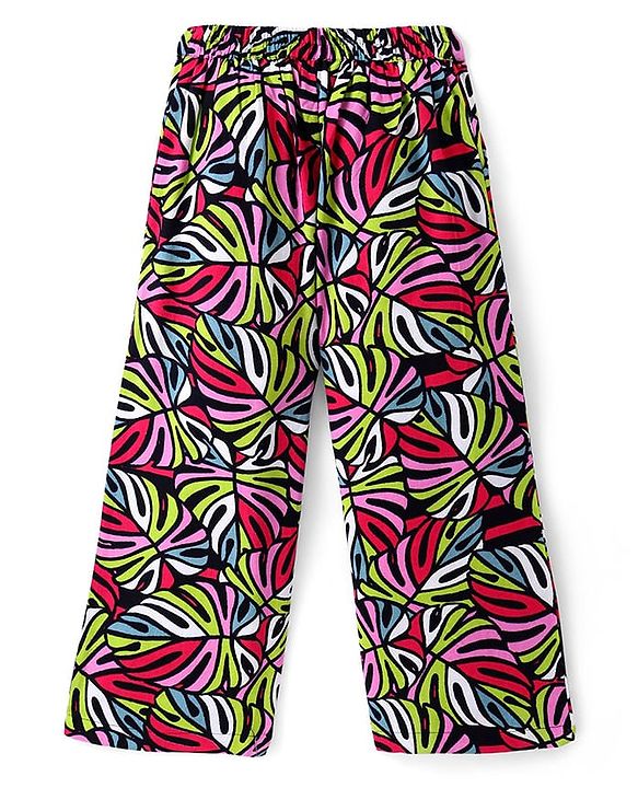 Pine Kids Cotton Woven Half Sleeves Solid Shirt Style Top & Printed Lounge Pants - Maroon