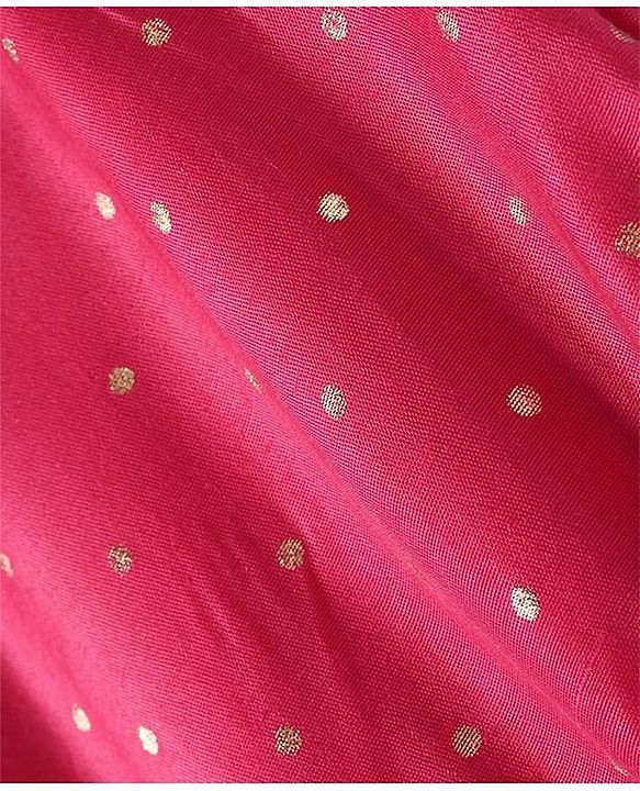 Pine Kids Woven Sleeveless Jumpsuit & Jacket Indo Western Sets with Checkered Embroidery & Polka Dot Foil Print - Dark Pink
