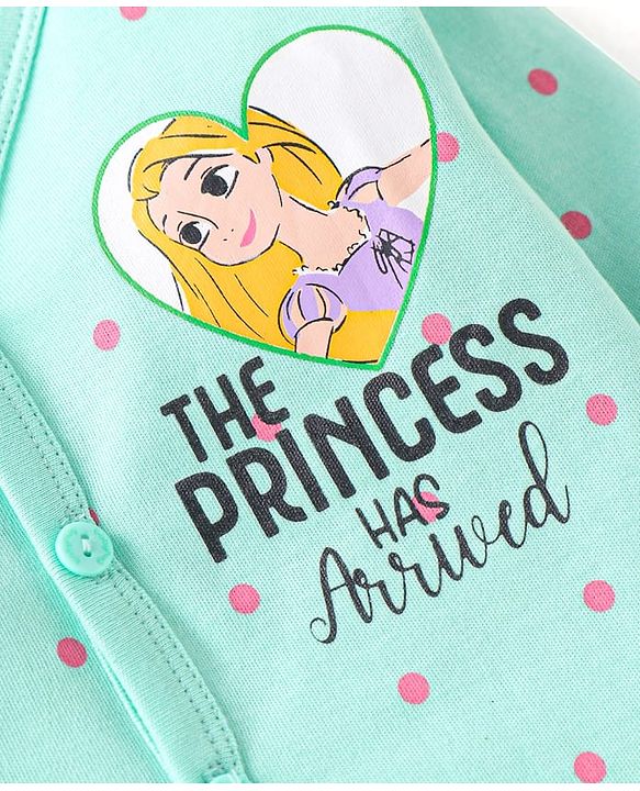 Babyhug Disney Interlock Knit Full Sleeves Jhablas with Disney Princess Graphics Pack of 3 - White Pink & Sea Green