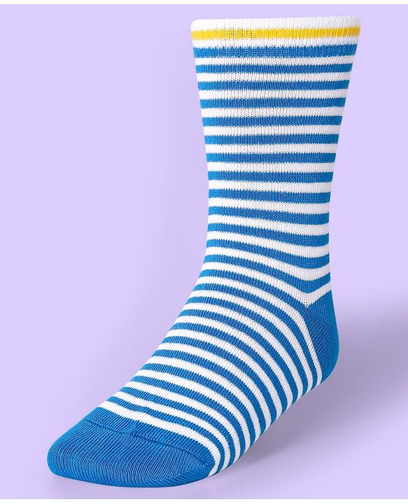 Cute Walk by Babyhug Knit Antibacterial Ankle Length Socks With Polka Dot & Unicorn Print Pack of 3 - White Blue & Grey
