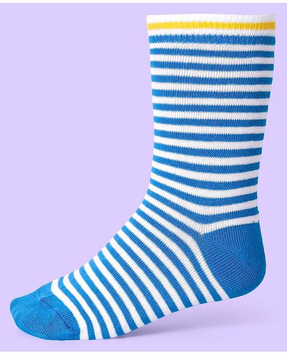 Cute Walk by Babyhug Knit Antibacterial Ankle Length Socks With Polka Dot & Unicorn Print Pack of 3 - White Blue & Grey