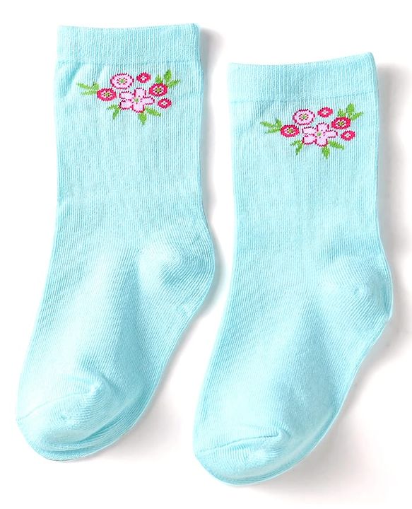 Cute Walk by Babyhug Ankle Length Socks With Floral & Polka Dot Design Pack of 3 - Dark Pink Blue & Pink