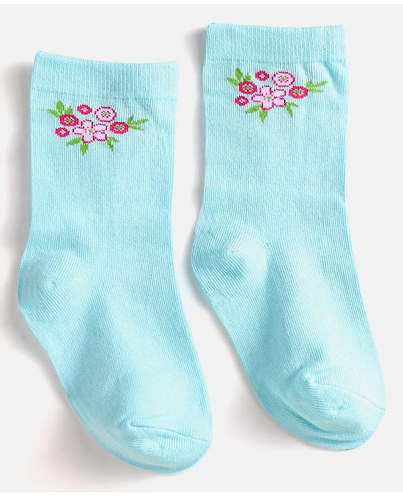 Cute Walk by Babyhug Ankle Length Socks With Floral & Polka Dot Design Pack of 3 - Dark Pink Blue & Pink