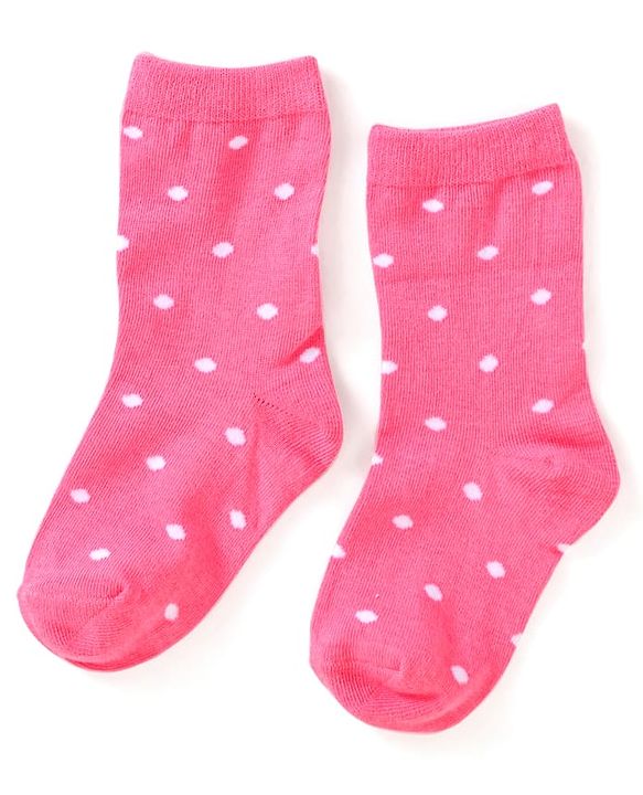 Cute Walk by Babyhug Ankle Length Socks With Floral & Polka Dot Design Pack of 3 - Dark Pink Blue & Pink