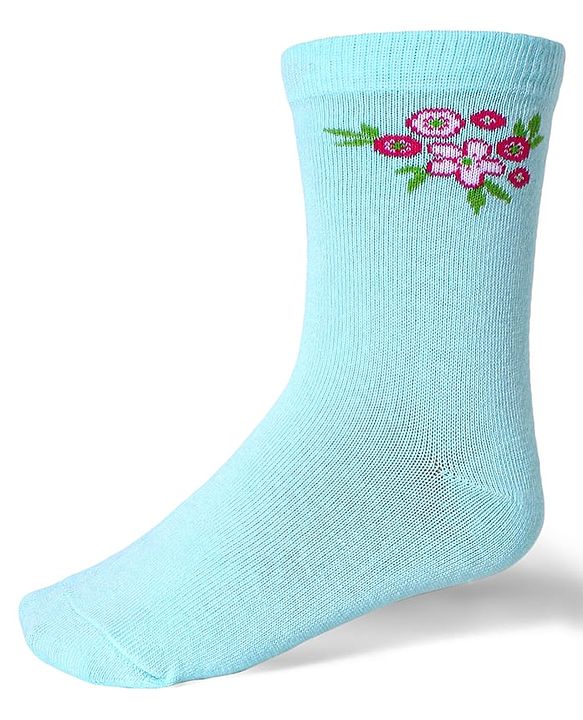 Cute Walk by Babyhug Ankle Length Socks With Floral & Polka Dot Design Pack of 3 - Dark Pink Blue & Pink