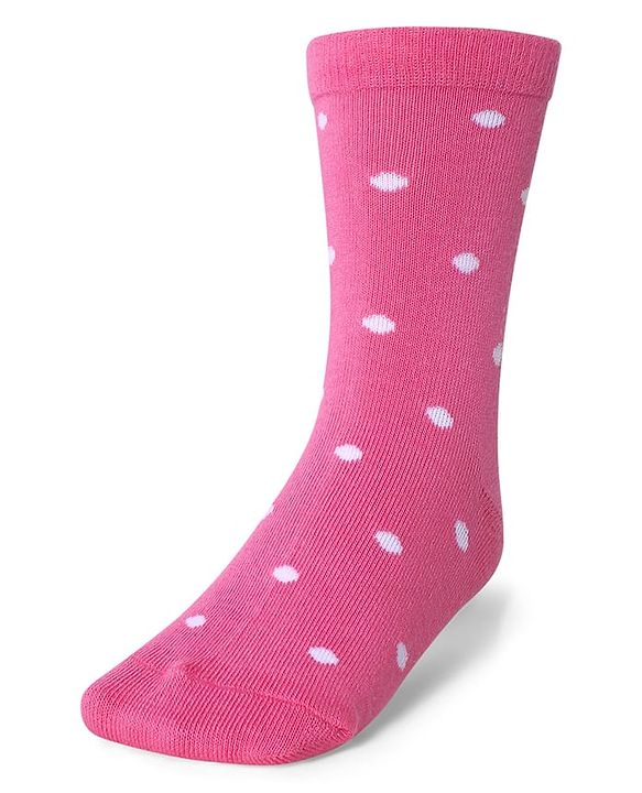 Cute Walk by Babyhug Ankle Length Socks With Floral & Polka Dot Design Pack of 3 - Dark Pink Blue & Pink