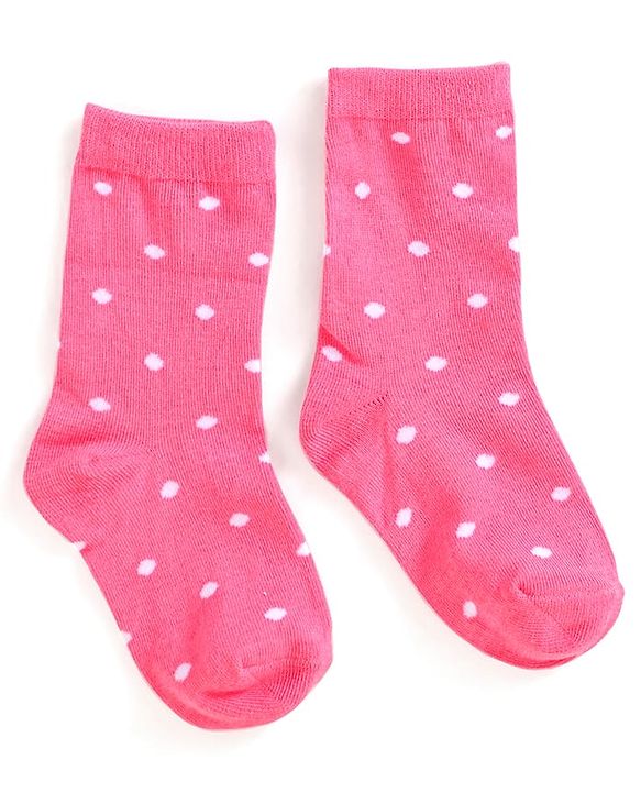 Cute Walk by Babyhug Ankle Length Socks With Floral & Polka Dot Design Pack of 3 - Dark Pink Blue & Pink