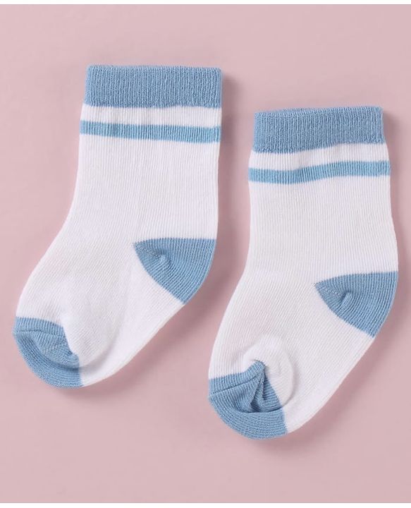 Cute Walk by Babyhug Cotton Knit Anti Bacterial Ankle Length Socks With Polka Dots & Bunny Print -  White