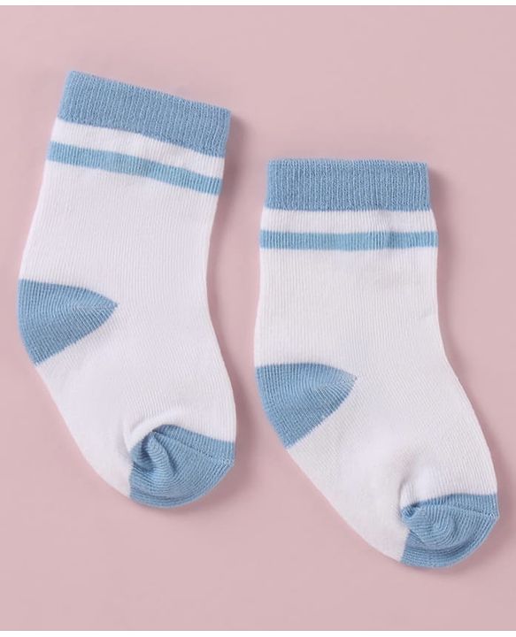 Cute Walk by Babyhug Cotton Knit Anti Bacterial Ankle Length Socks With Polka Dots & Bunny Print -  White