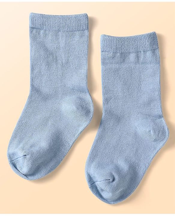 Cute Walk by Babyhug Knit Ankle Length Socks With Star Design Pack of 3 - Green & Grey
