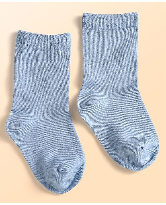 Cute Walk by Babyhug Knit Ankle Length Socks With Star Design Pack of 3 - Green & Grey