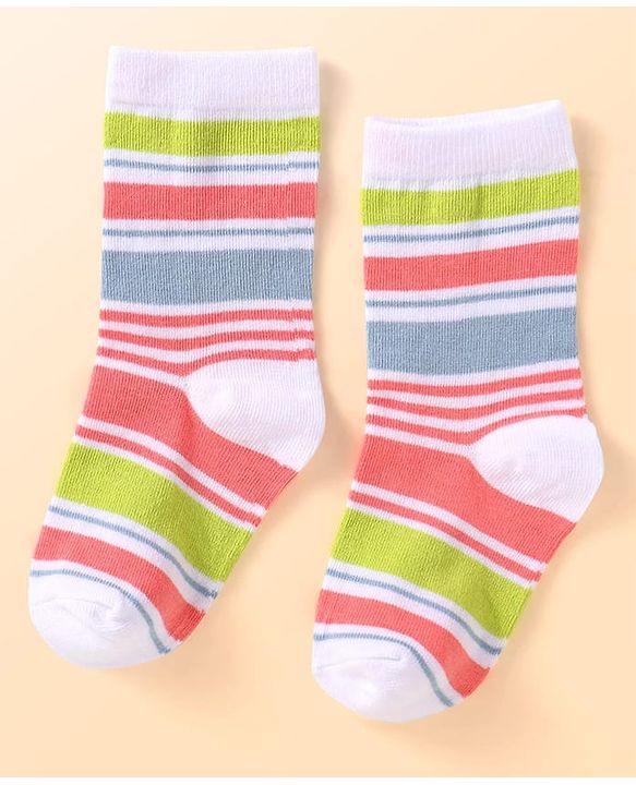 Cute Walk by Babyhug Knit Ankle Length Socks With Star Design Pack of 3 - Green & Grey
