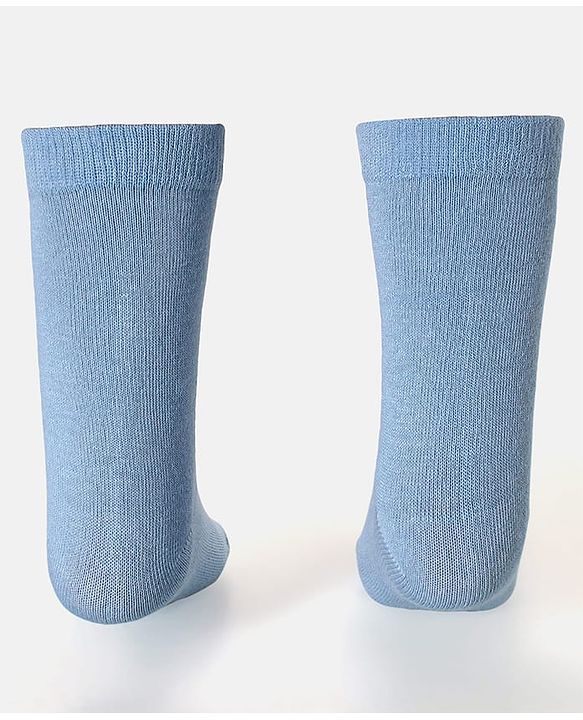 Cute Walk by Babyhug Knit Ankle Length Socks With Star Design Pack of 3 - Green & Grey
