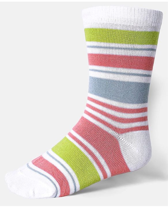 Cute Walk by Babyhug Knit Ankle Length Socks With Star Design Pack of 3 - Green & Grey